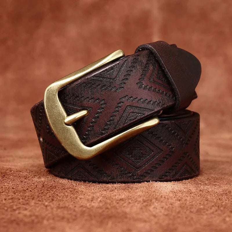 Tribal Leather Belt - By Qivii