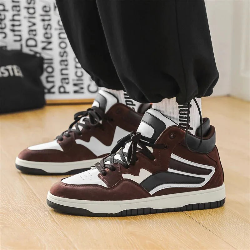 Leather Basketball Sneakers - By Qivii