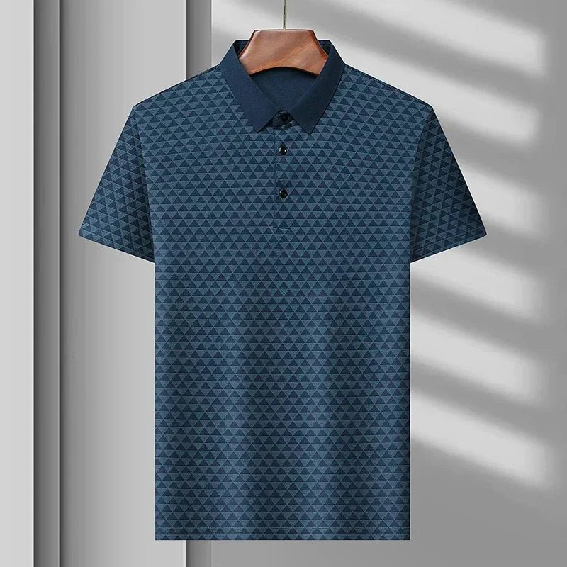 Glacier Grid Polo Shirt - By Qivii
