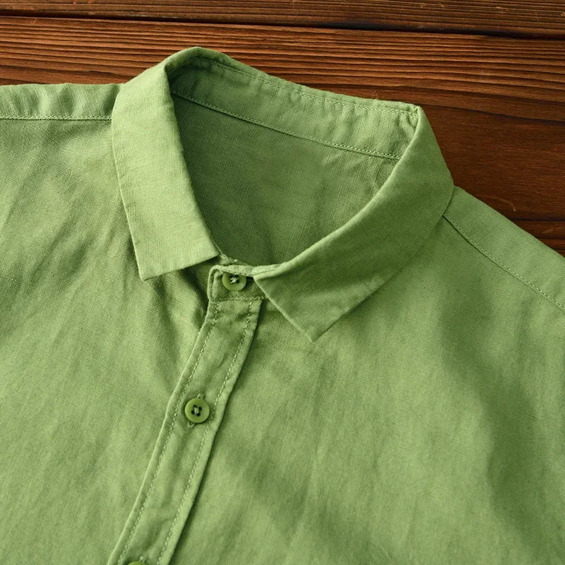 Madeira Katoen Linnen Shirt - By Qivii
