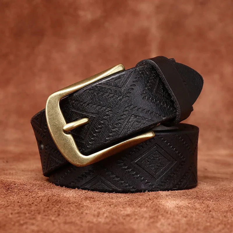 Tribal Leather Belt - By Qivii