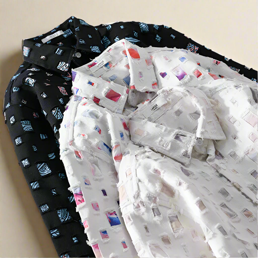 Fernando - Stijlvol Mozaïekprint Shirt - By Qivii