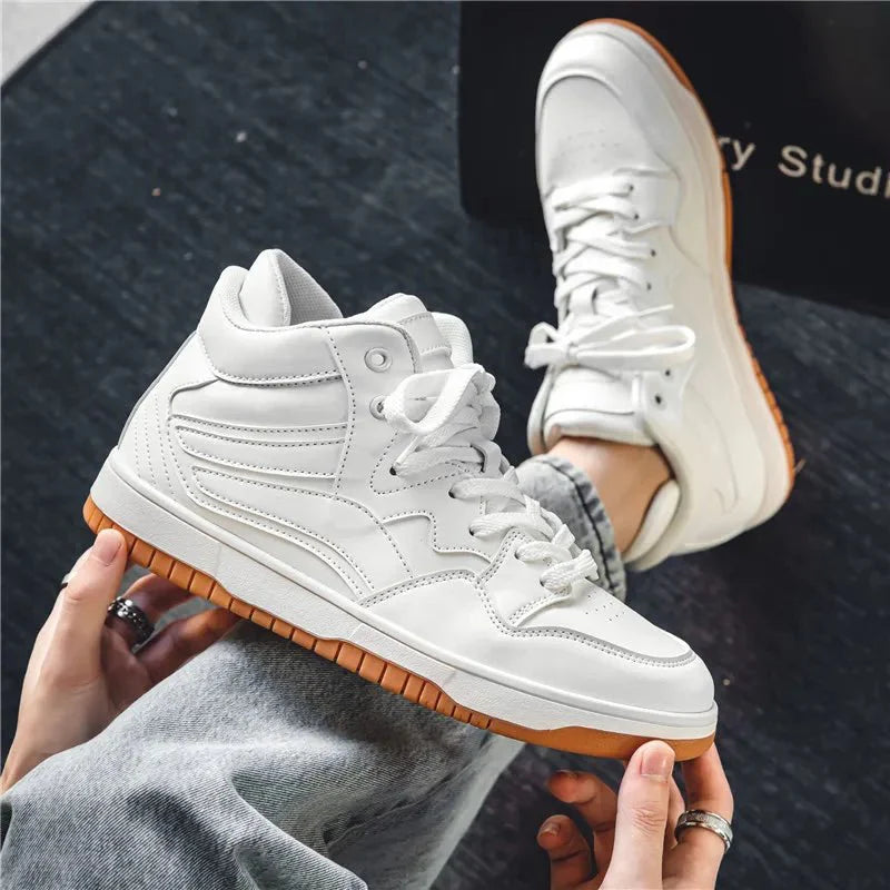 Leather Basketball Sneakers - By Qivii