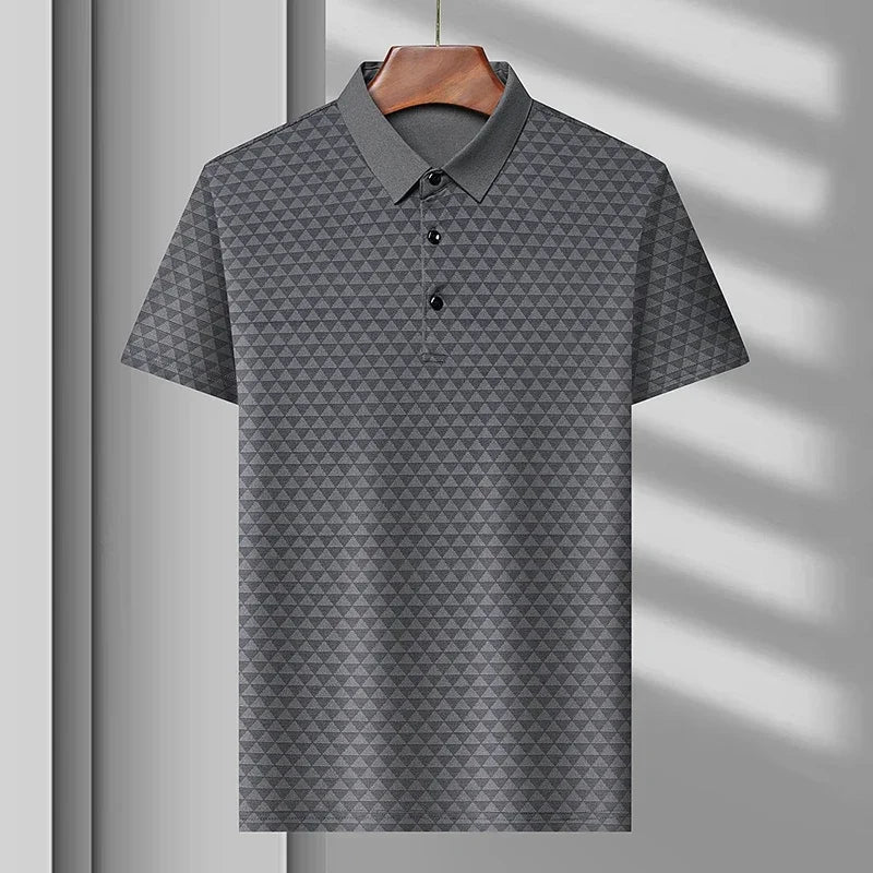 Glacier Grid Polo Shirt - By Qivii