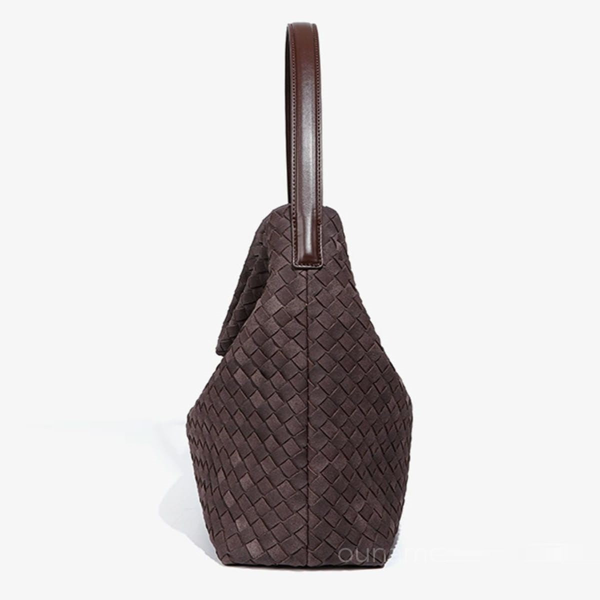 Ounamei Woven Faux Suede Hobo Bag | Slouchy Tote, Crossbody & Shoulder Handbag for Women