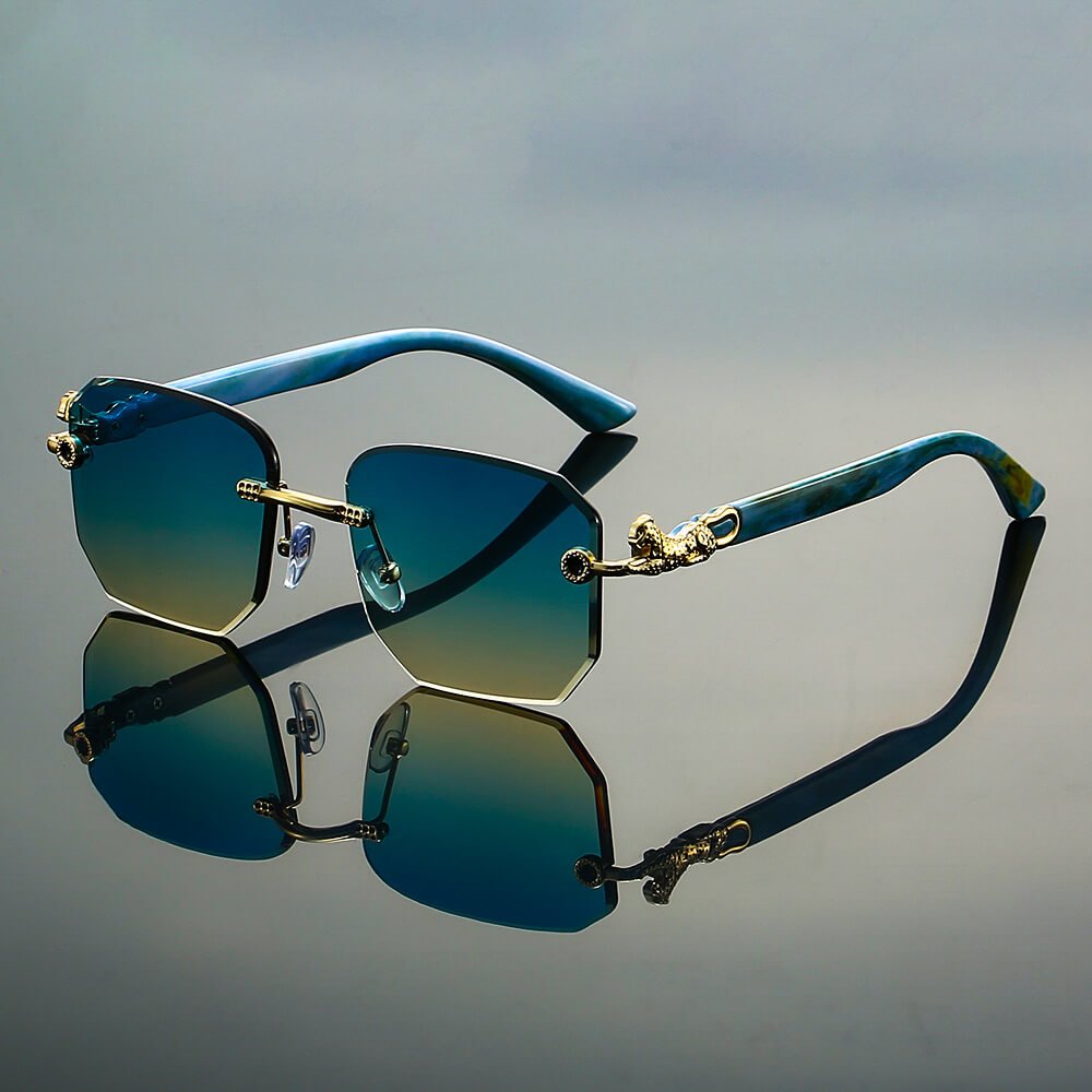 Logan Retro Rimless Shades - By Qivii