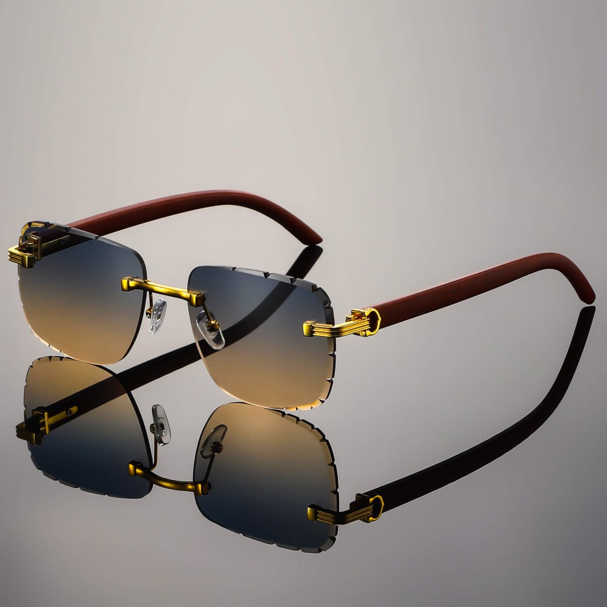 Napoli Rimless Retro Shades - By Qivii