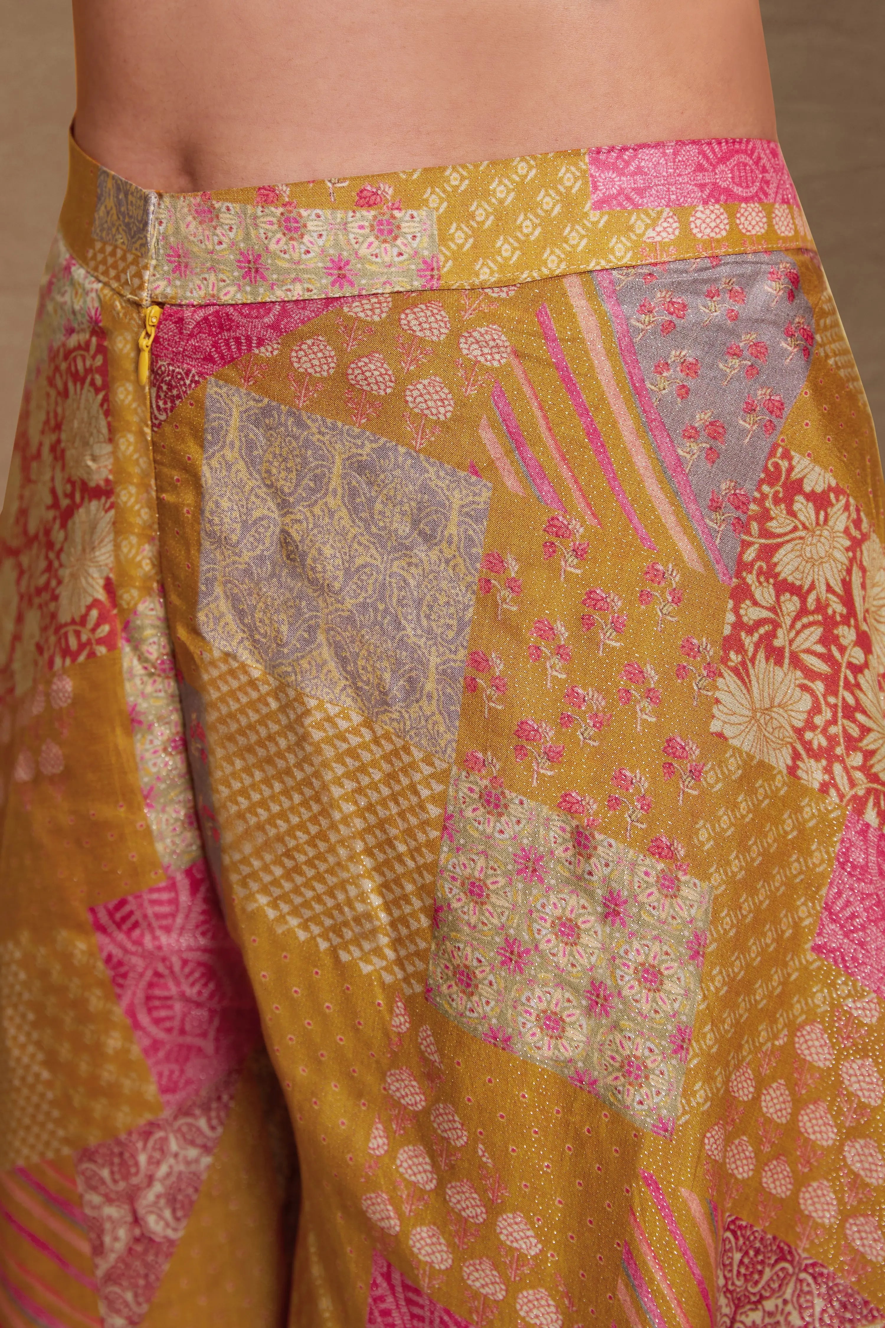 Elevate your style with our Mustard Yellow Printed Salwar Suit