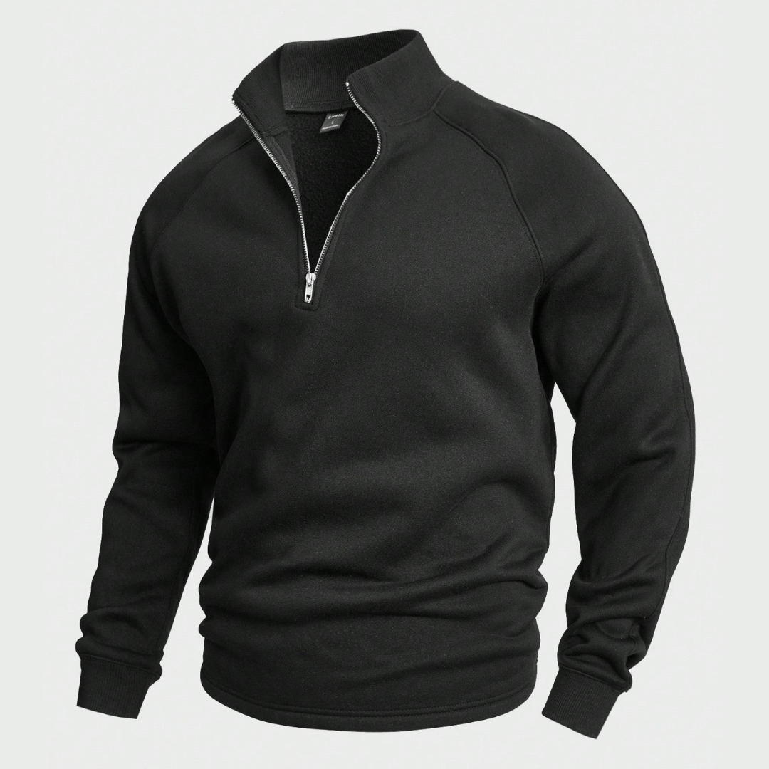 William™ - Casual Half-Zip Trui - By Qivii