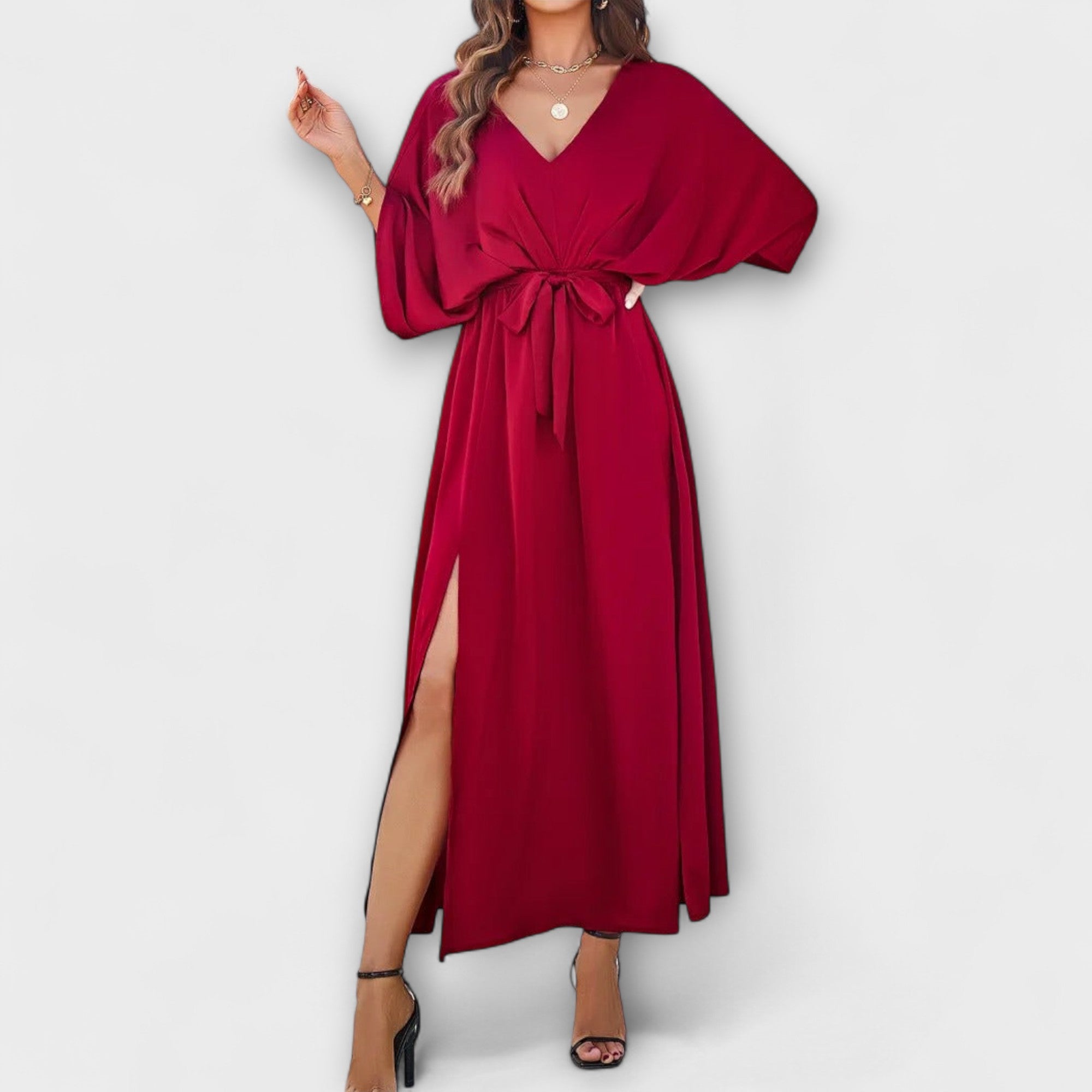 Sabrina - Maxi jurk met V-hals - By Qivii