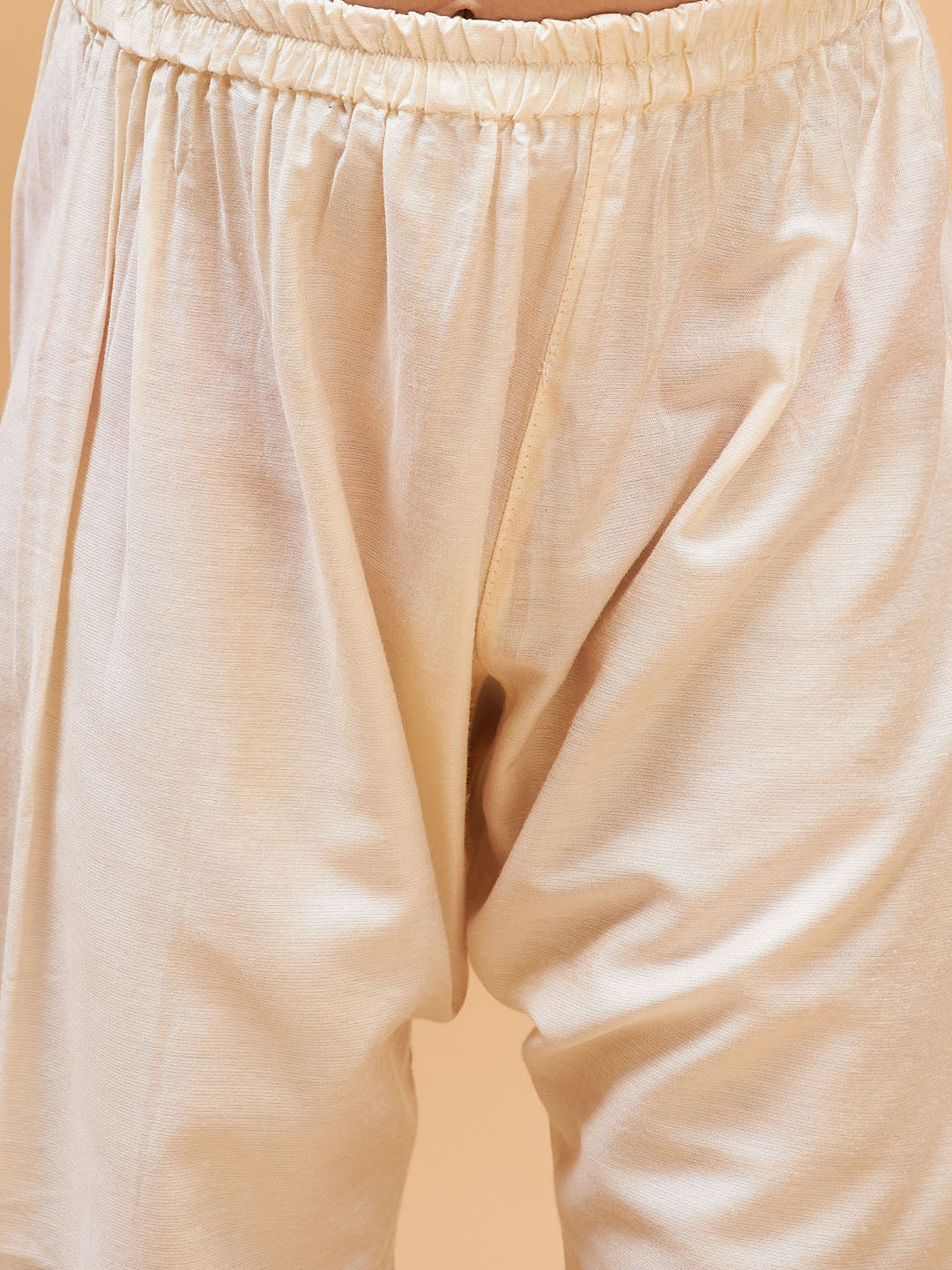 VASTRAMAY Boy's Turquoise Indo Western Jacket With Cream Kurta And Pyjama Set - qivii