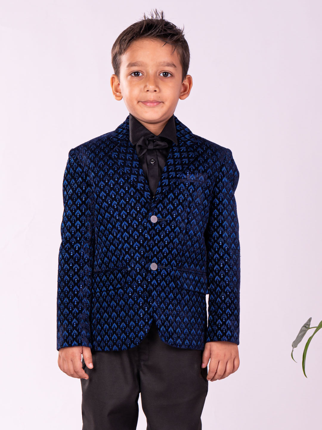 VASTRAMAY Boys' Navy Blue Blazer - qivii