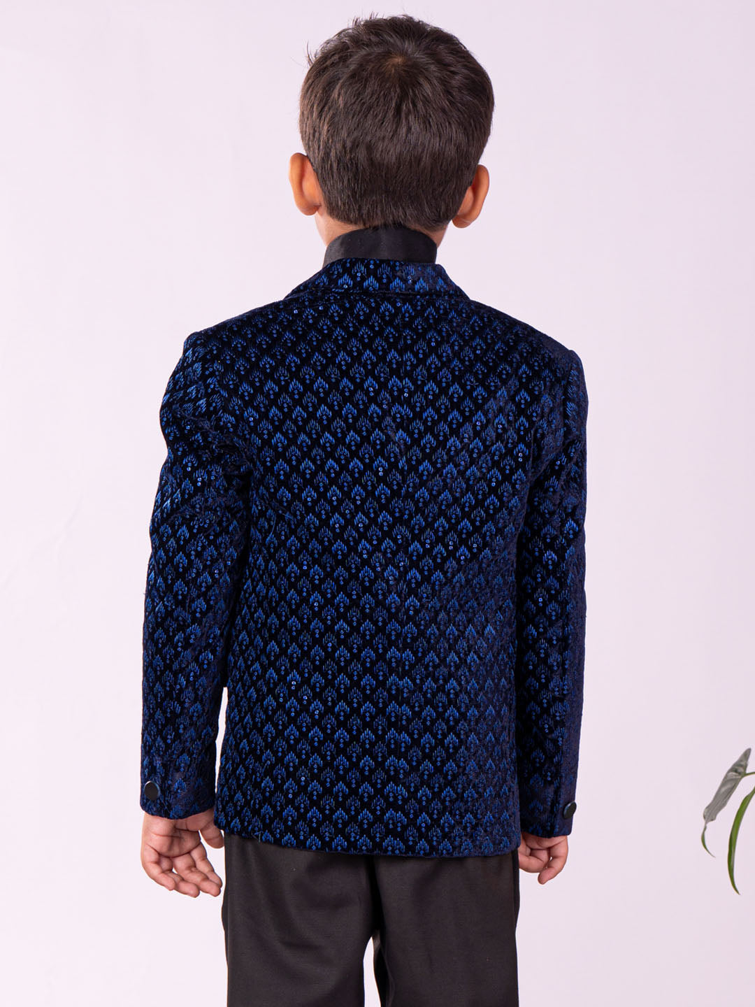 VASTRAMAY Boys' Navy Blue Blazer - qivii