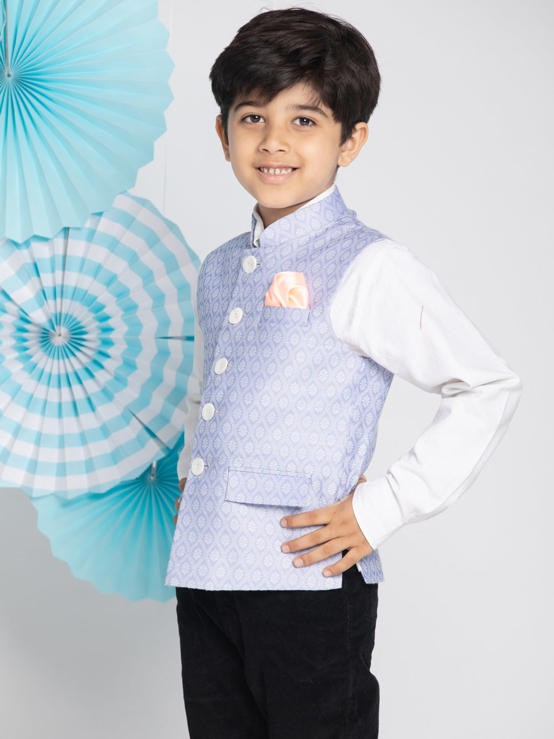 Vastramay Boys Lavender Nehru Jacket - qivii