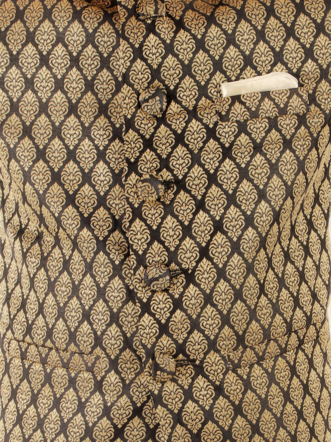 Vastramay Boy's Black Woven Silk Blend Jodhpuri - qivii