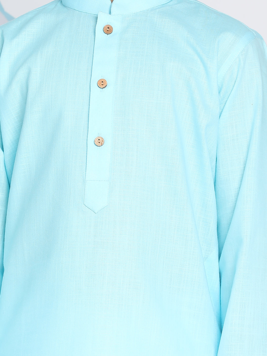 VASTRAMAY Boys Aqua Solid Kurta - qivii