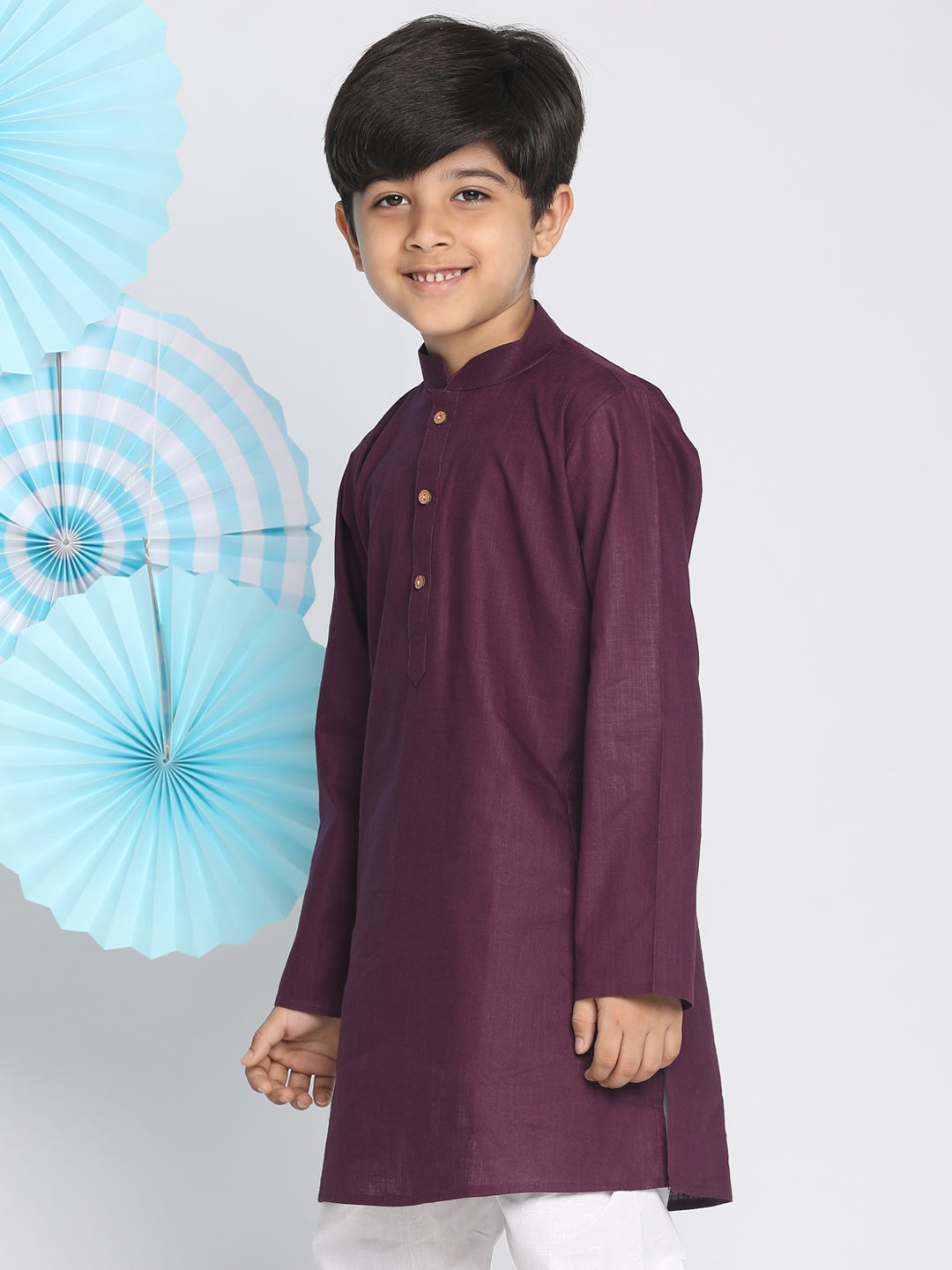 Vastramay Boys Purple Kurta - qivii