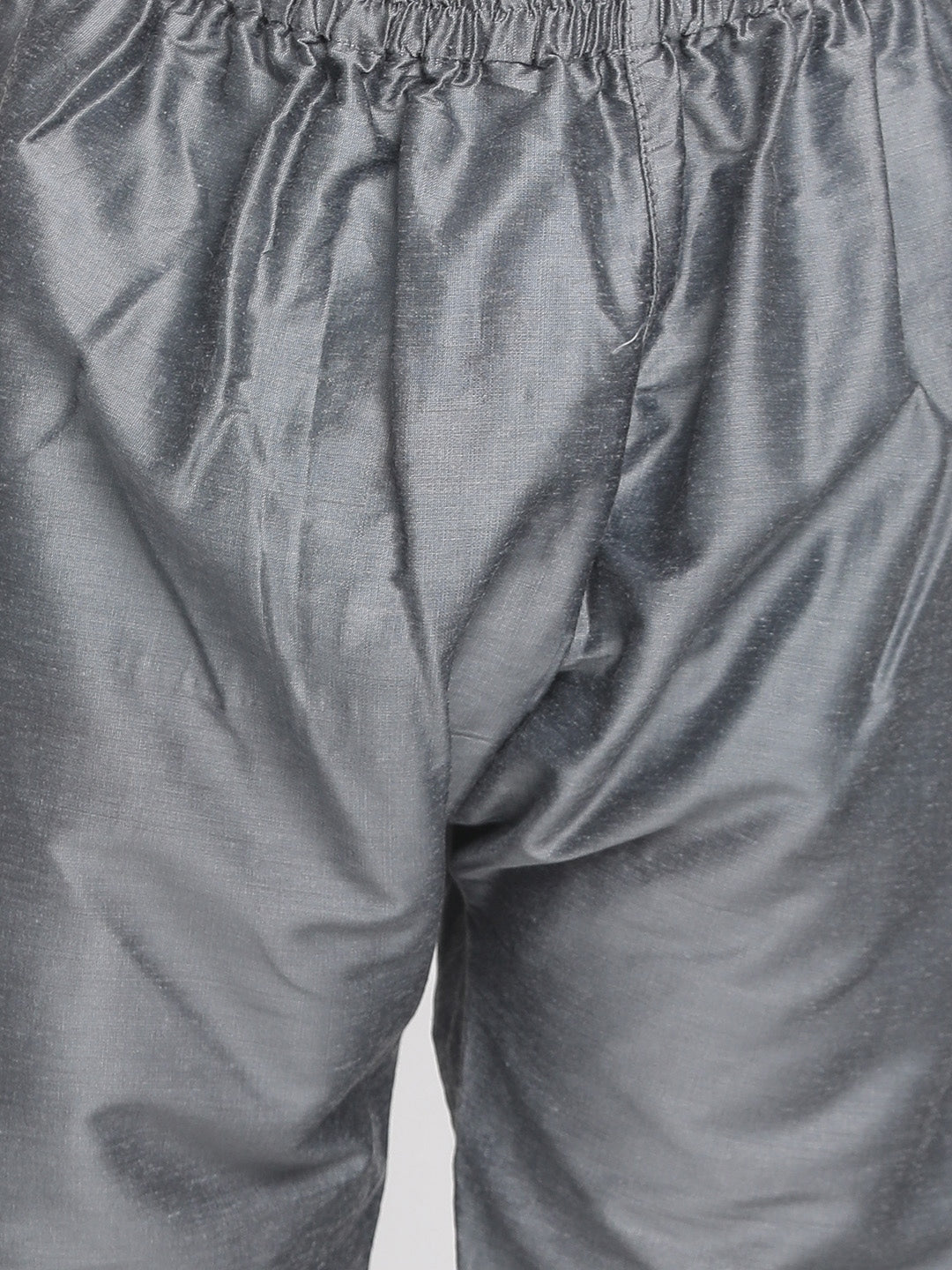 VASTRAMAY Boy's Grey Printed Kurta With Pyjama Set - qivii