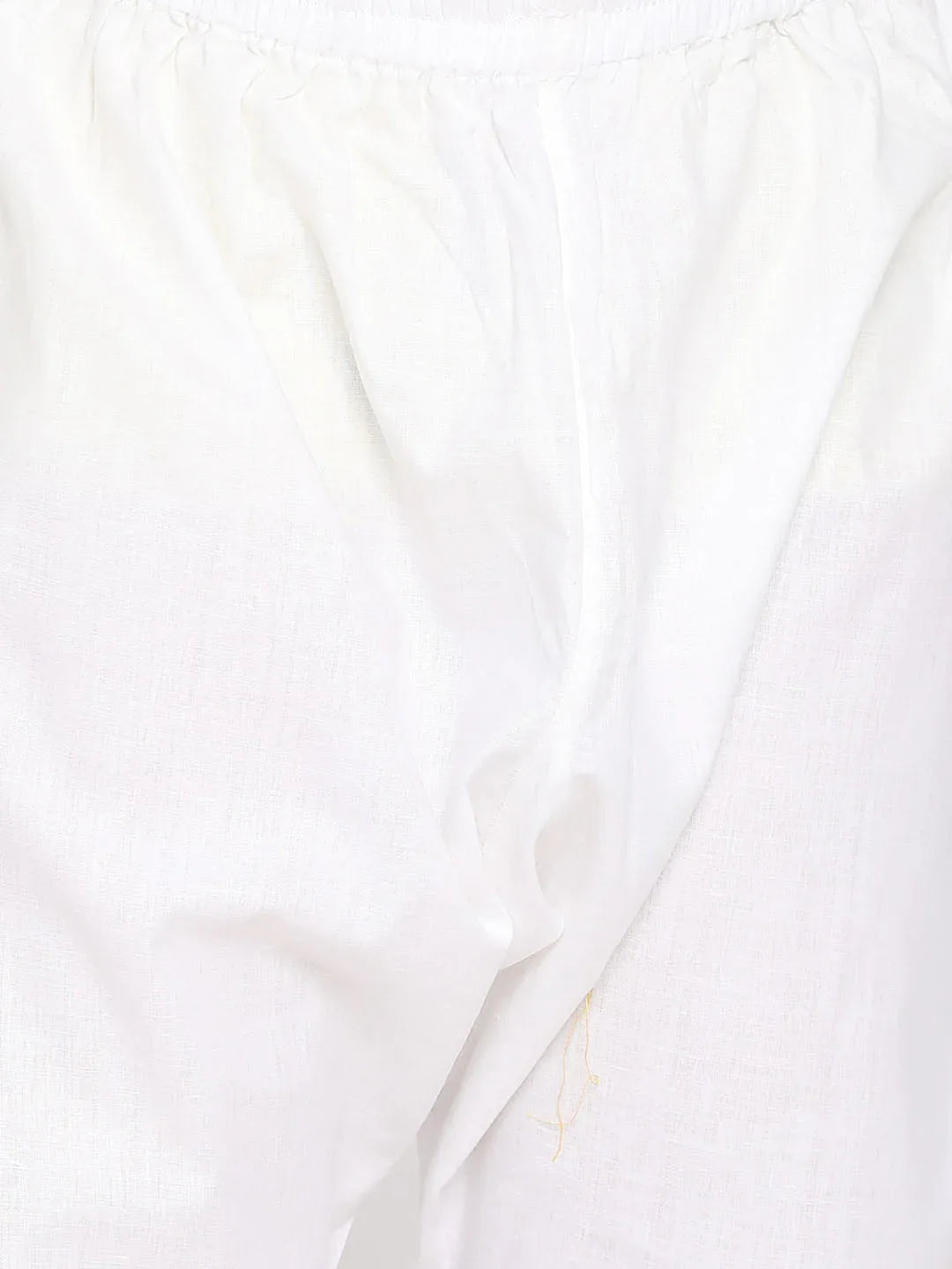 Boy's Orange And White Kurta Pyjama Set