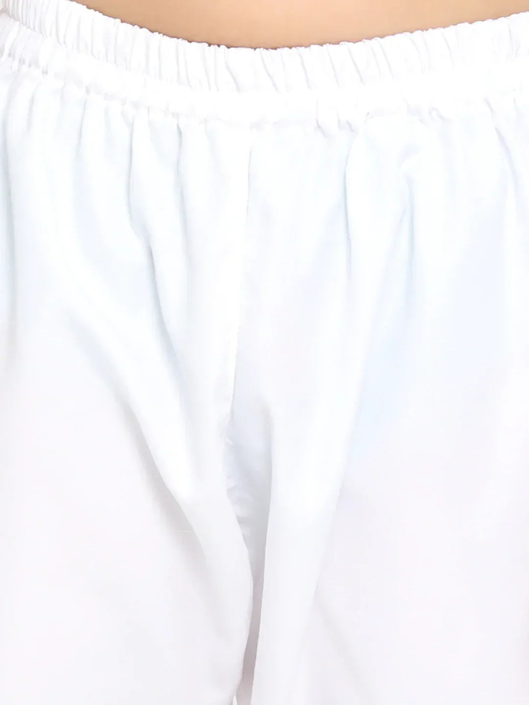 Boy's White Embroidered Kurta With Pyjama Set