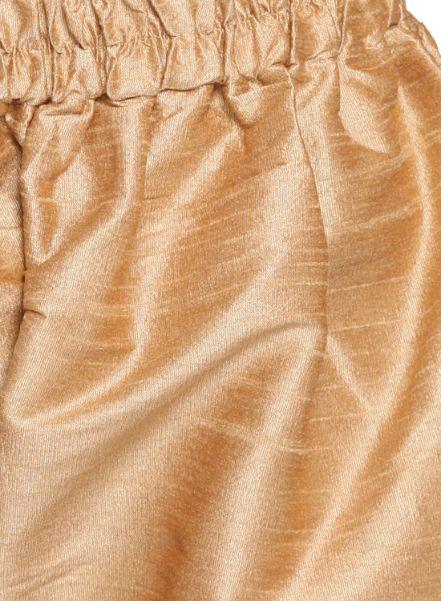 VASTRAMAY Boys' Gold Cotton Silk Kurta and Pyjama Set - qivii