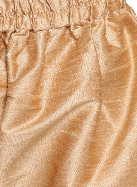 Boys' Gold Cotton Silk Kurta and Pyjama Set