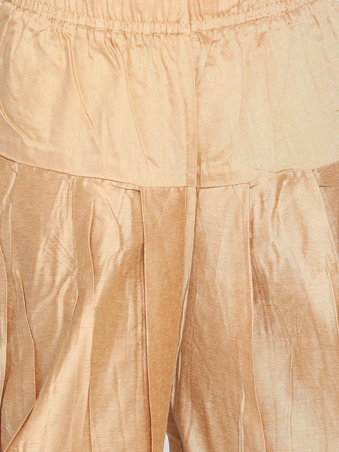 Boy's Gold Sherwani Set