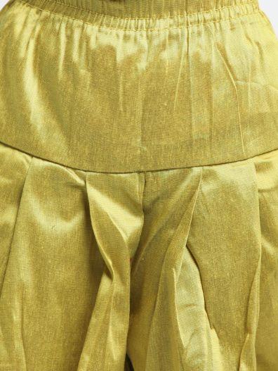 VASTRAMAY Boys' White Cotton Silk Kurta and Dhoti Pant Set - qivii