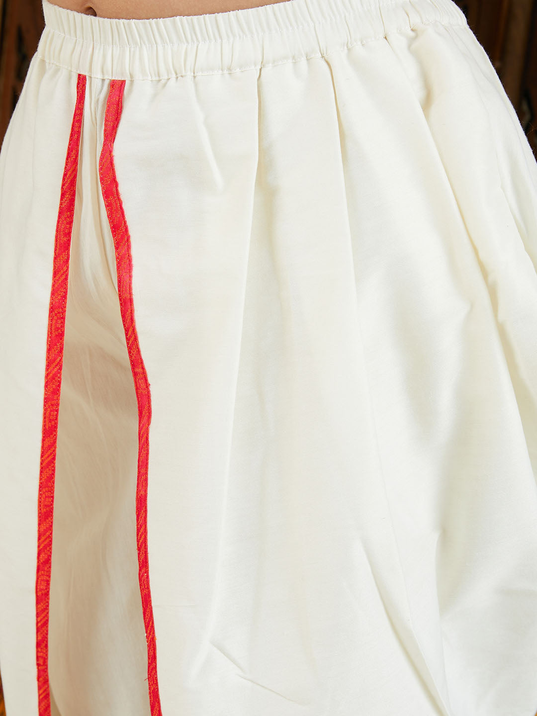 Girls' Rose Pink Jacquard Kaftan With Solid Dhoti Pant - qivii