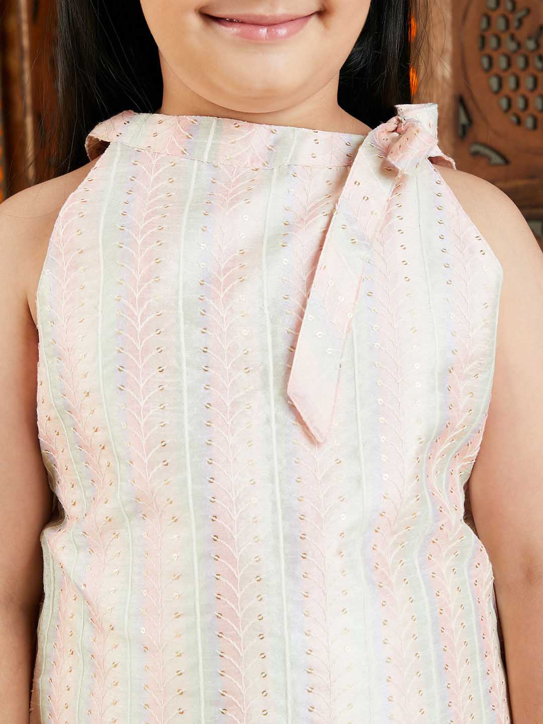 VASTRAMAY Girls Multicolor kurta and Palazzo Pant Set - qivii