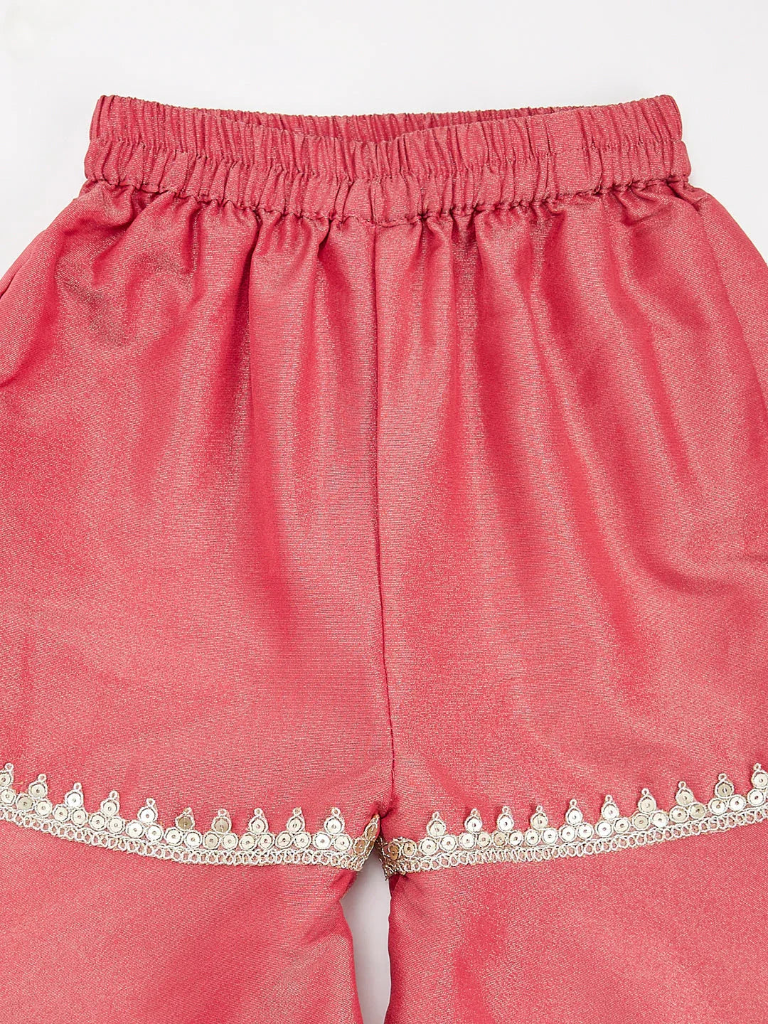 Girl's' Rose Pink Kurta Sharara And Dupatta Set