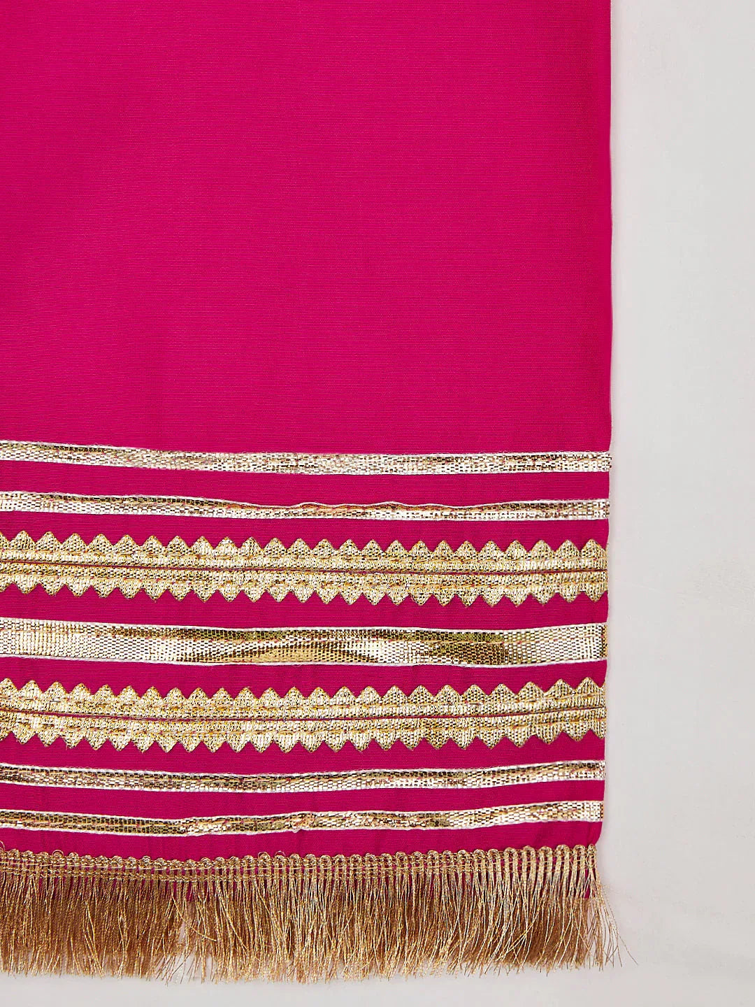 Girl's' Pink Kurta Set With Dupatta