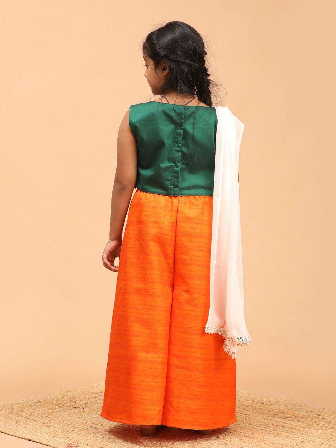 VASTRAMAY Girl's Republic Day Special Palazzo Set - qivii