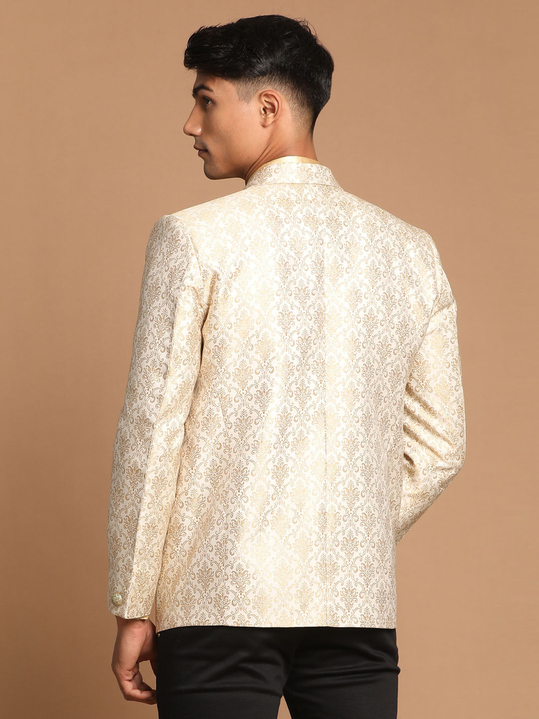 Men's Gold Woven Blazer