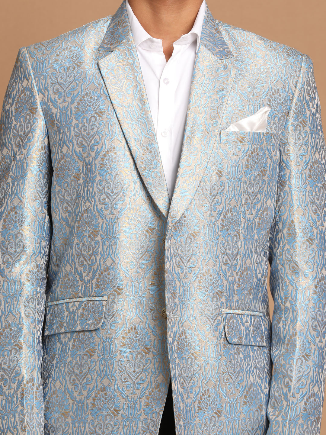 Men's Gray Woven Blazer