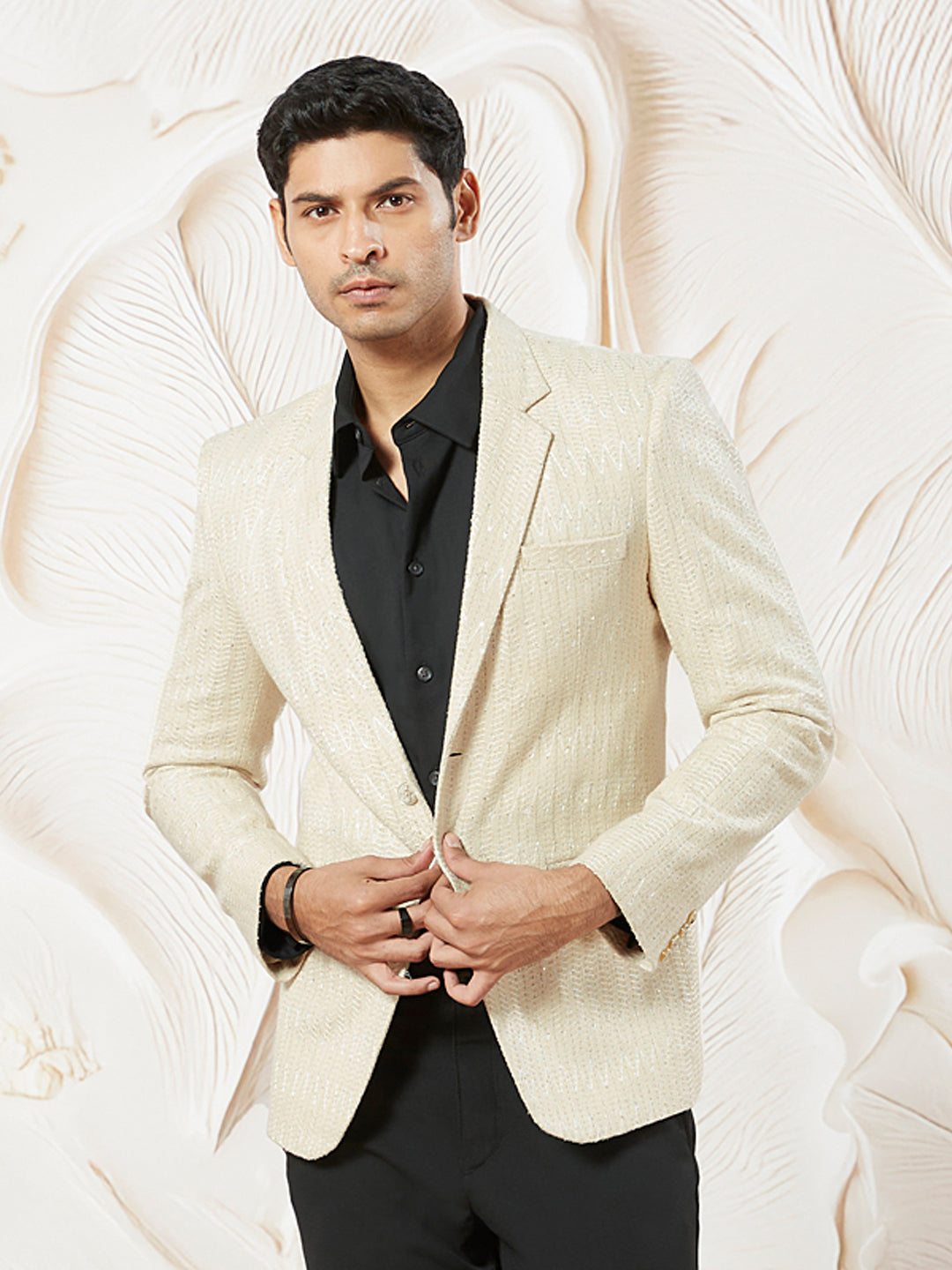 Men's Cream Jute Blazer