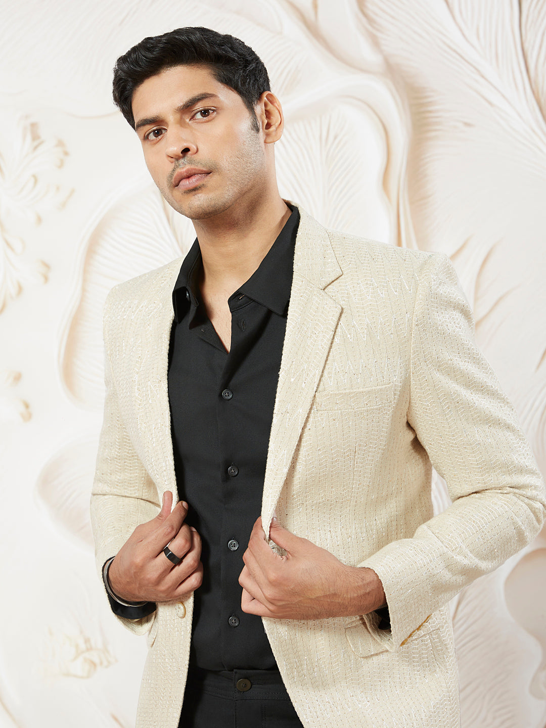 Men's Cream Jute Blazer