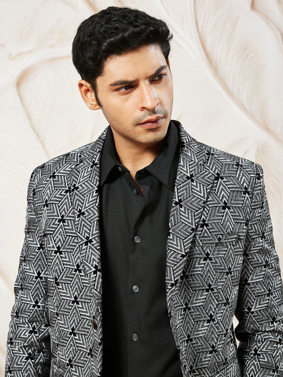 Men's Grey Velvet Blazer