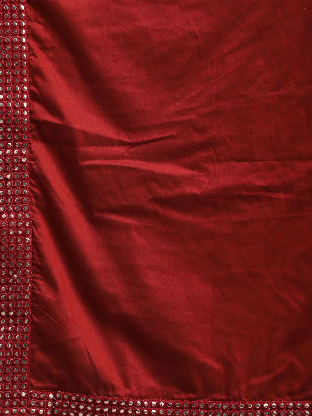 Men's Maroon Viscose Mirror Work Ethnic Dupatta