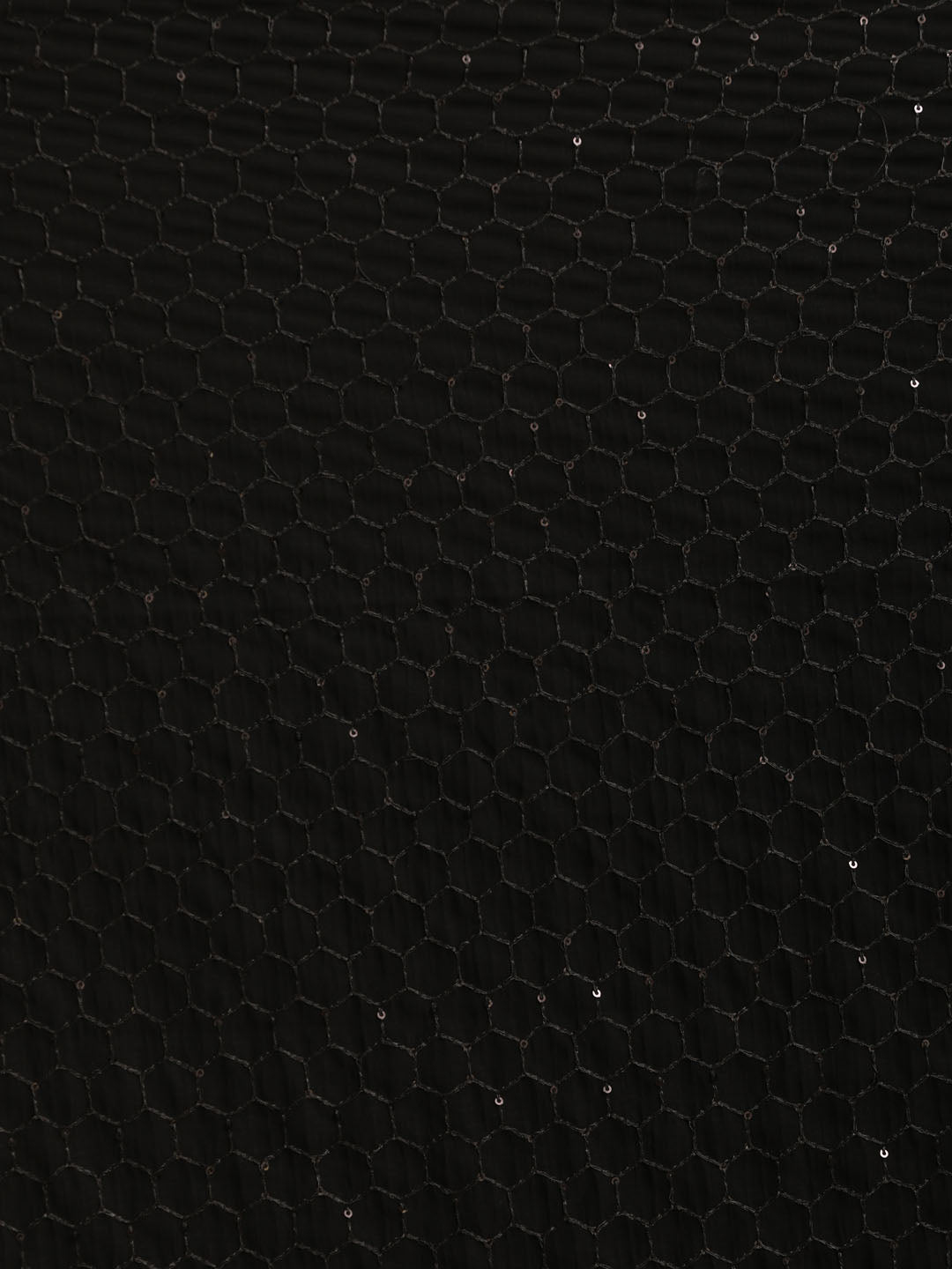 Men's Black Georgette Sequined Dupatta