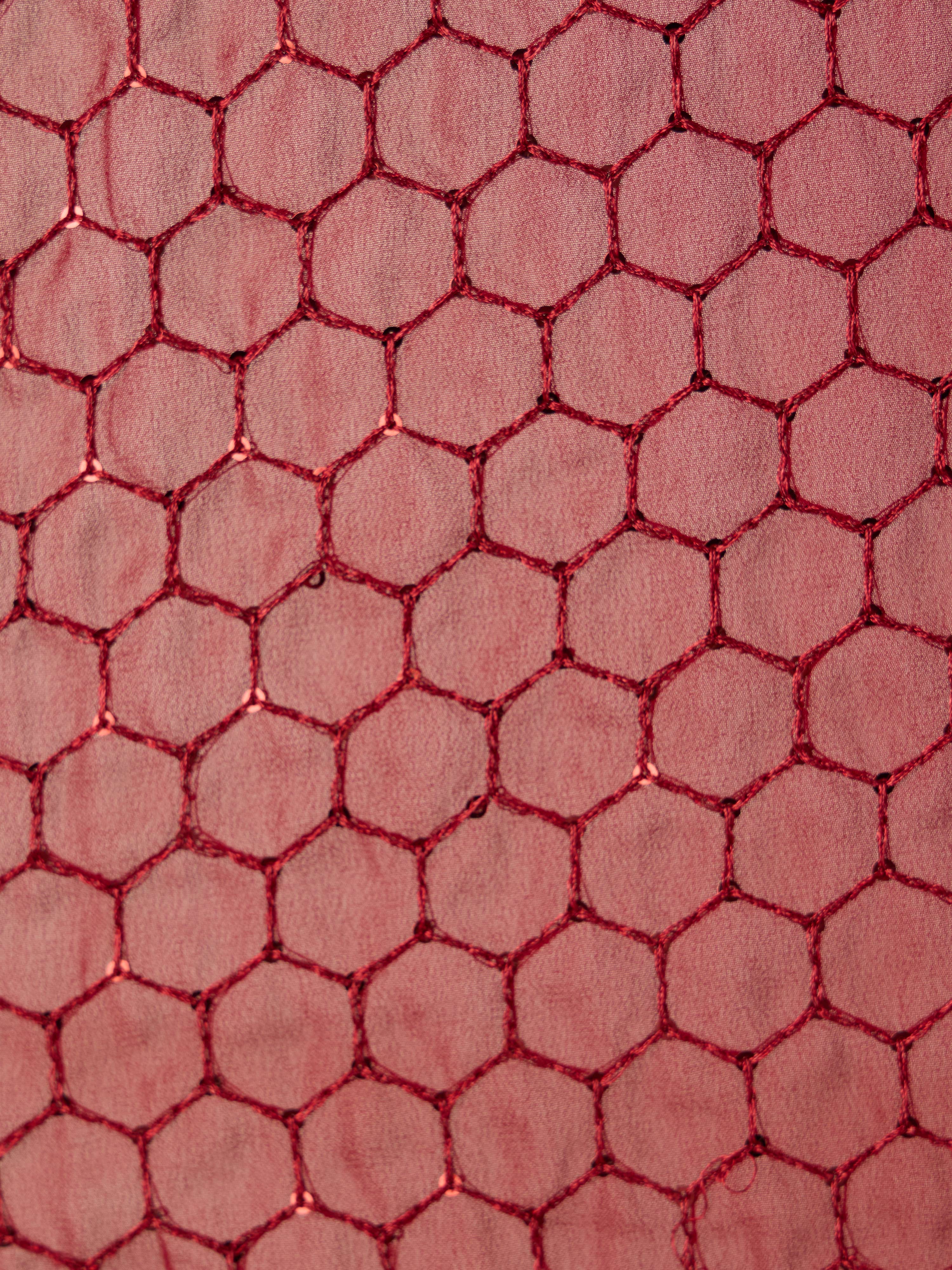 Men's Maroon Georgette Plain Dupatta