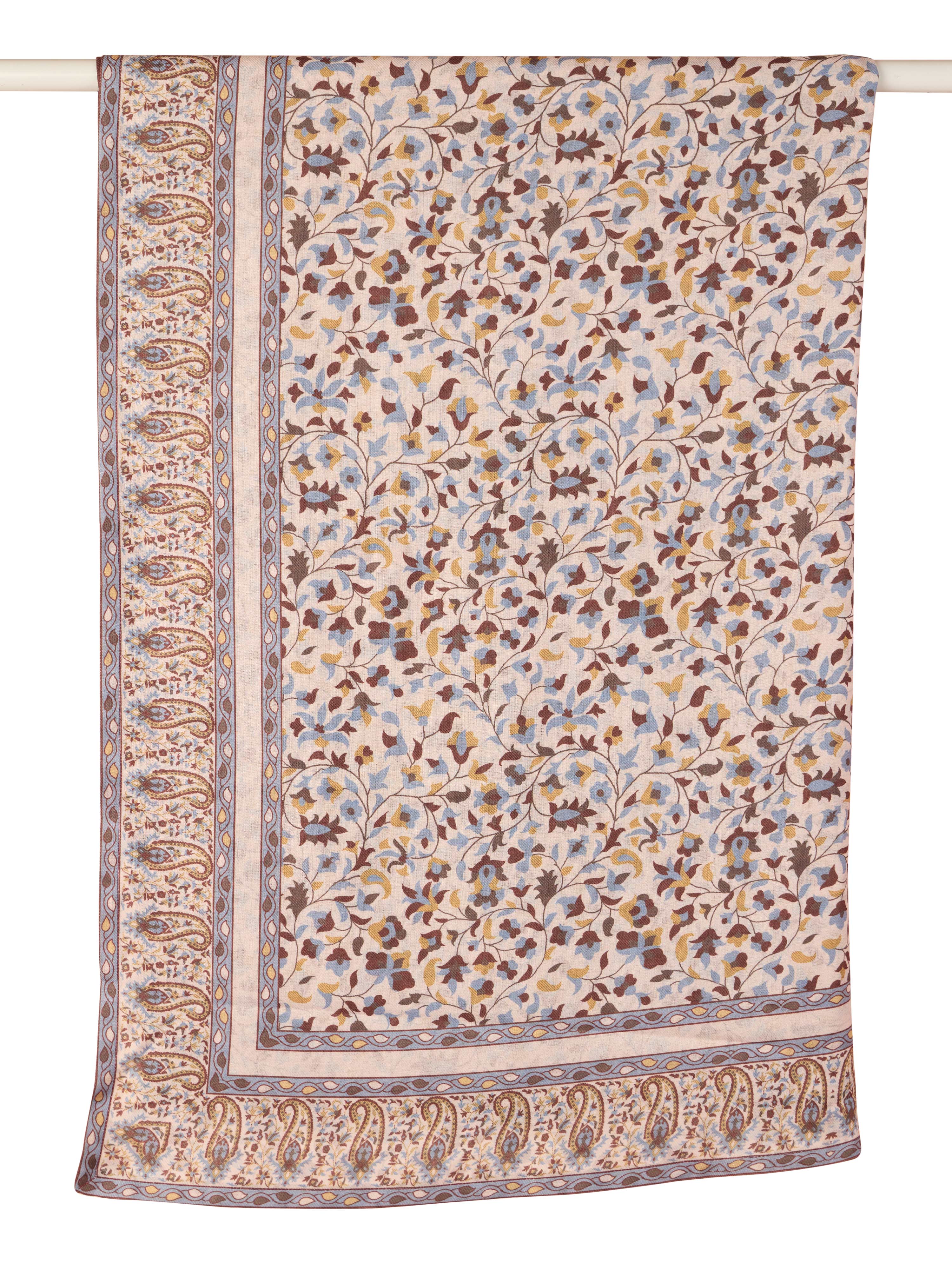Men's Cream Digital Print Dupatta