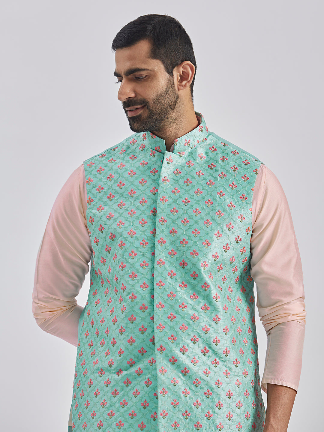 Men's Mint Green - Nehru Jacket