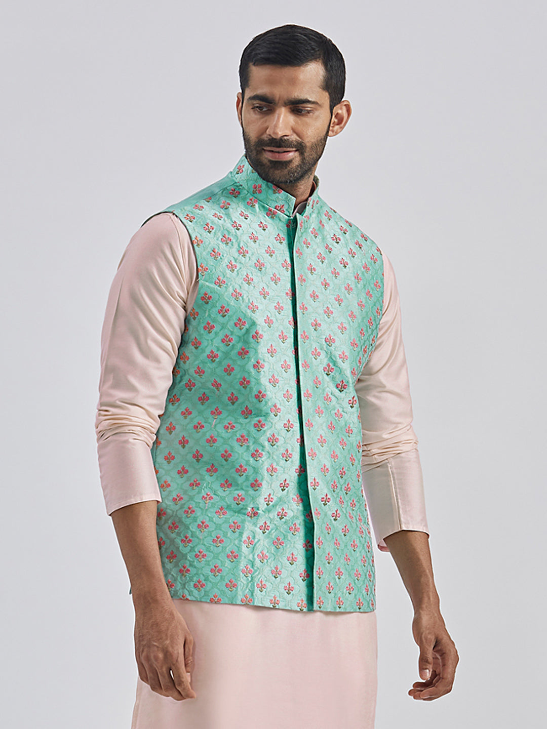Men's Mint Green - Nehru Jacket