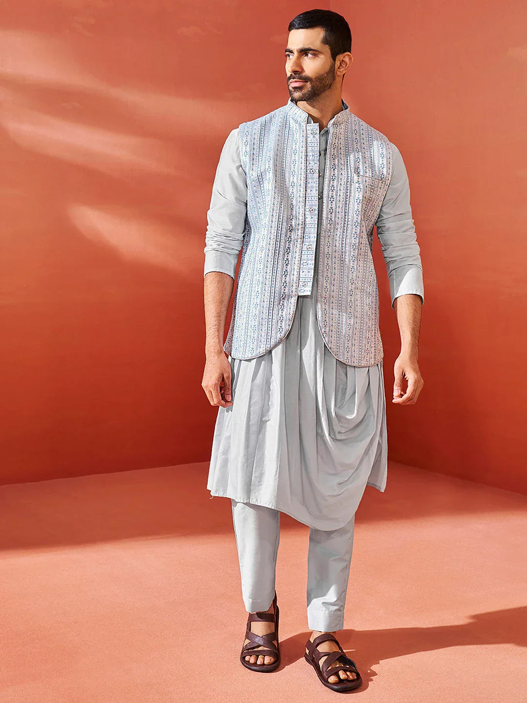 Men's Aqua - Nehru Jacket