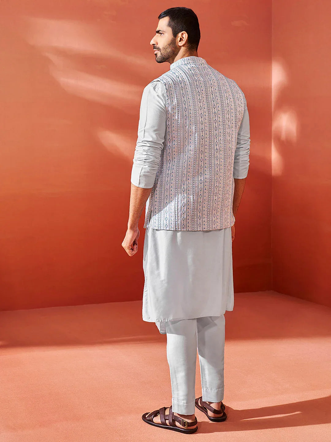Men's Aqua - Nehru Jacket