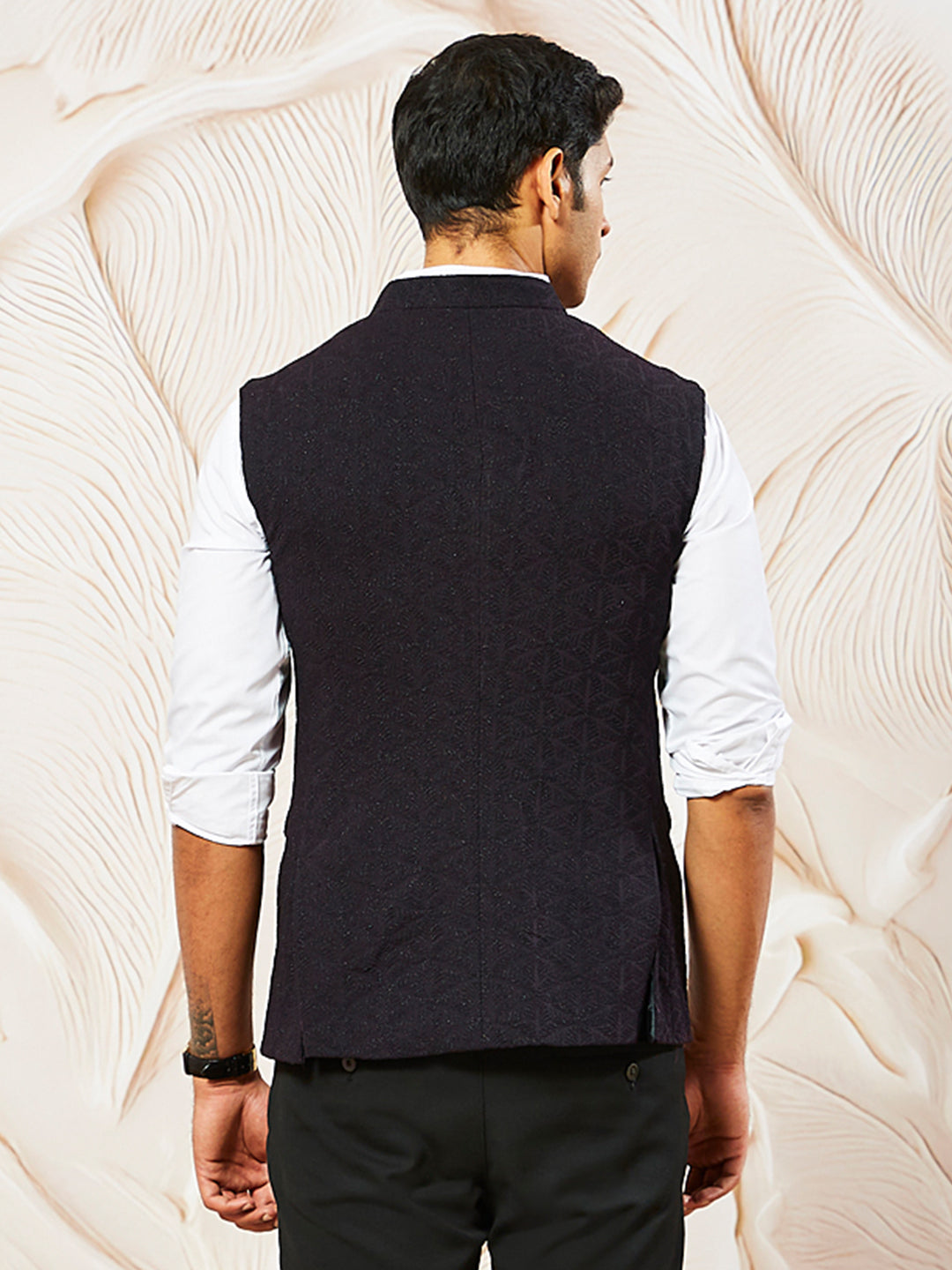 Men's Wine - Nehru Jacket