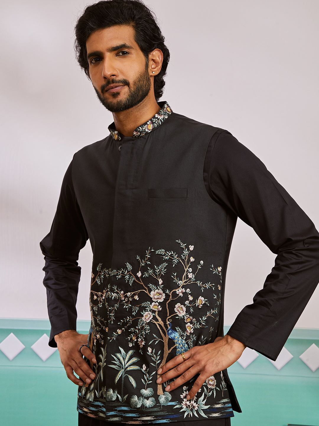 Men's - Satin Silk Nehru Jacket