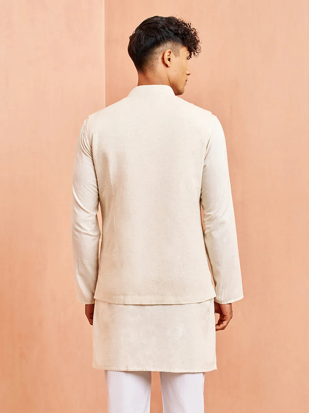 Men's Cream Cotton Jacket