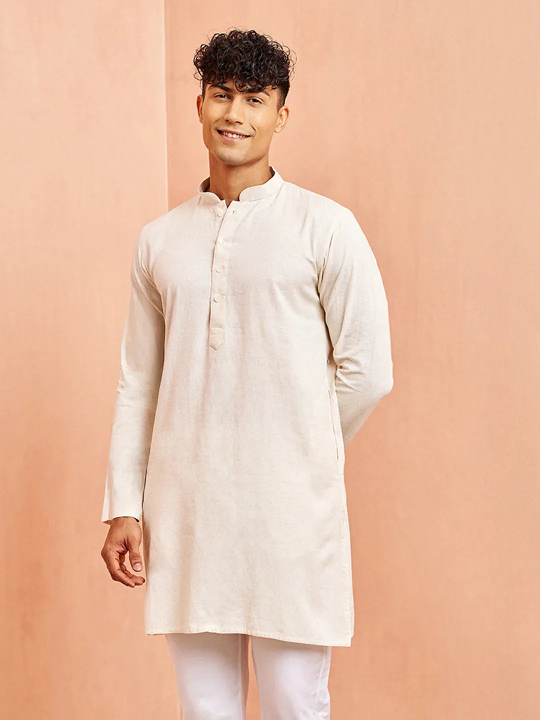 Men's Cream Cotton Jacket